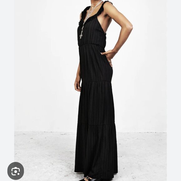 Disturbia Mayqueen Cross Back Gown Stretch Crinkle Whimsigoth Fairygrunge 10 - Picture 5 of 10